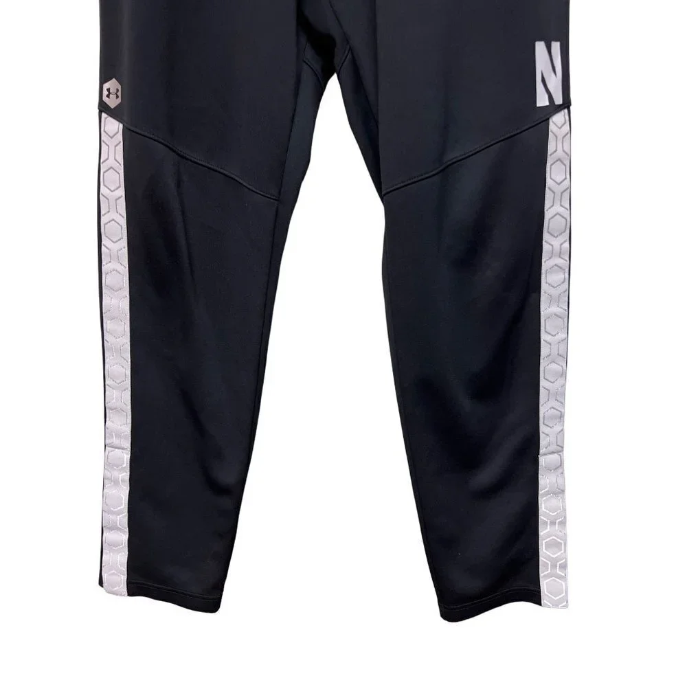 Under Armour  Black White Pull On Warm Up Pants Size Large